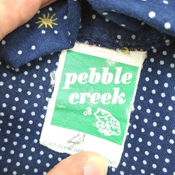 Vintage Pebble Creek Skirt Outfit Girls Size 2T Navy Floral - Picture 5 of 5